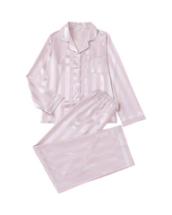 Stripe Satin Pajama Set – Soft, Silky & Elegant Sleepwear