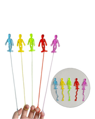 Stretchy Halloween Toy – Sticky Elastic Skeleton, Ghost & Spider Creature Fidget Toys with Long Tails for Kids Party Favors & Goodie Bags