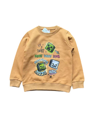 Minecraft Crewneck Sweatshirt with Graphic Print for Kids - Cotton Long Sleeve Pullover