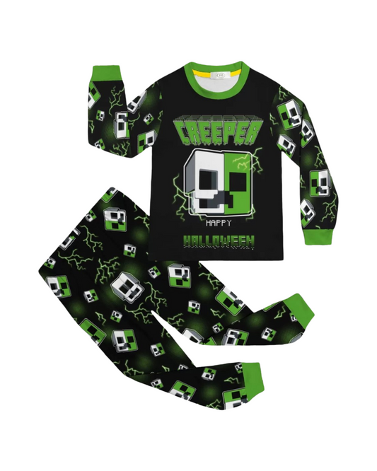 Halloween Creeper Kids Boys Graphic Sleepwear PJs