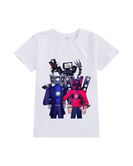 Action Figure Print T-Shirt - 100% Cotton Breathable Short Sleeve Top