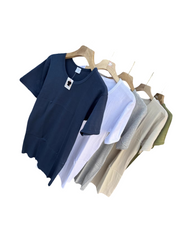 Premium Cotton Short Sleeve Tee | Classic Crewneck Basic Top