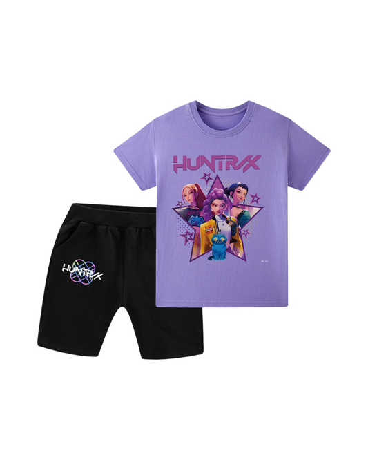 Kpop Kids Two-Piece Crop Tops+ Shorts Set
