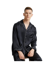 Pure Silk Long Sleeve Men's Pyjamas Set