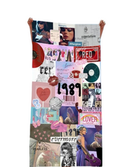 Cotton Beach Towel with Vibrant Music Artist Graphic Print