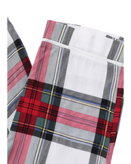 Red Plaid Flannel Girls Long Sleeve Pyjama Set