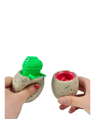 Pop Up Dinosaur Egg Squeezing Toy – Cute Hatching Dino Squeeze Fidget Toy for Stress Relief & Sensory Play