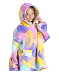 Patterned Oversized Fluffy Oodies
