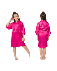 Satin Silk Robe Girls Sleepwear Bathrobe