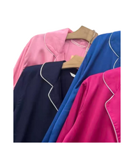 Women's Simple Daily Soft Long-Sleeve PJ Set