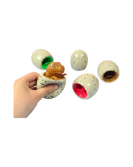 Pop Up Dinosaur Egg Squeezing Toy – Cute Hatching Dino Squeeze Fidget Toy for Stress Relief & Sensory Play
