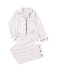 Stripe Satin Pajama Set – Soft, Silky & Elegant Sleepwear