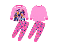 Kids K-Pop Demon Hunters Print Cotton Pyjamas Set
