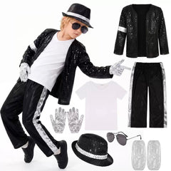 Deluxe Michael Jackson Dance Outfit Set for Kids and Adults