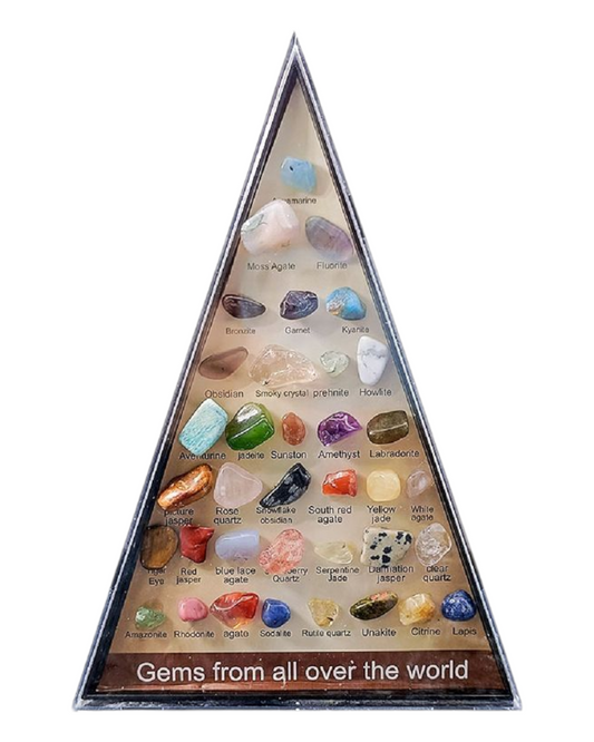 Triangular Stone Collection Display Case