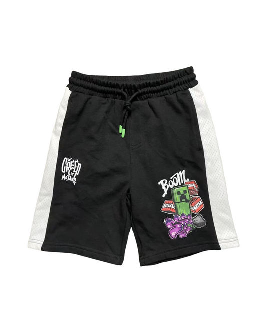 Kids Minecraft Creeper Printed Shorts