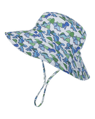 Patterned Boys' Beach Hat with Chin Strap