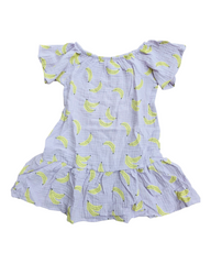 Purple Banana Ruffled Dress