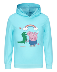 Girls' Graphic Peppa Pig Hoodie with George Pig Design
