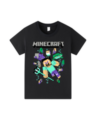Block World Adventure Graphic Tee | 100% Breathable Cotton T-Shirt