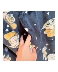 Adults Oversized Galaxy Grogu Fluffy Oodie