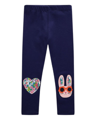 Girls' 100% Cotton Leggings with Design