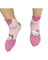 Hello Kitty  Crew Socks – Cute Pink & White Character Socks
