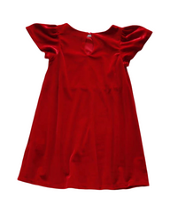 Red Cap-Sleeve Girls Special Occasion A-Line Dress
