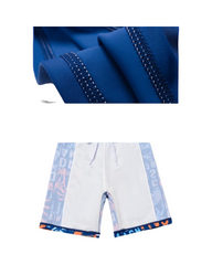 Boys' 3-Piece Swimsuit Trunk Rashguard Set and Sun Hat Swimwear