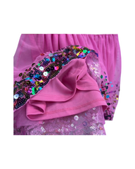 Pink Polka Dot Girls Layered Skirt – Kids Twirl & Dress-Up Skirt
