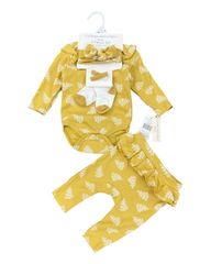 Baby bodysuit and Ruffled Pants Set