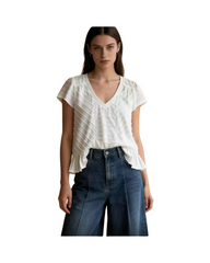 V-Neck Diagonal Cut Designer Top