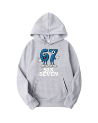 67 Number Graphic Print Hoodie