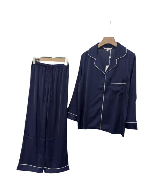 Women's Simple Daily Soft Long-Sleeve PJ Set