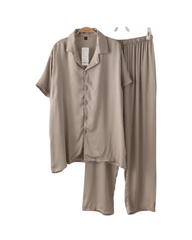 Premium Satin Loungewear Set – Dual Sleeve Tops and Soft Sleepwear Trousers