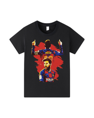 Graphic Printed Cotton Soccer T-Shirt | Short Sleeve Crewneck Casual Tee