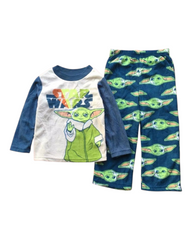 Long-Sleeved Boys' Pyjama Set with Baby Yoda Design