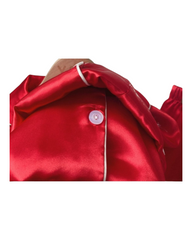 Two-Piece Button-Up Silky Pyjama Set