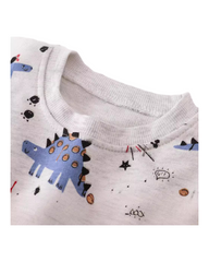 Grey Dinosaur Patterned Jumper