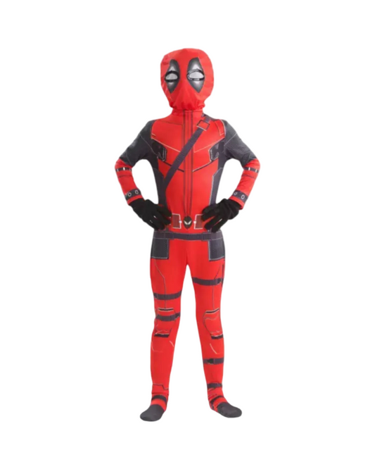 Deadpool Costume for Kids and Adult - Full Body Superhero Cosplay Jumpsuit Outfit