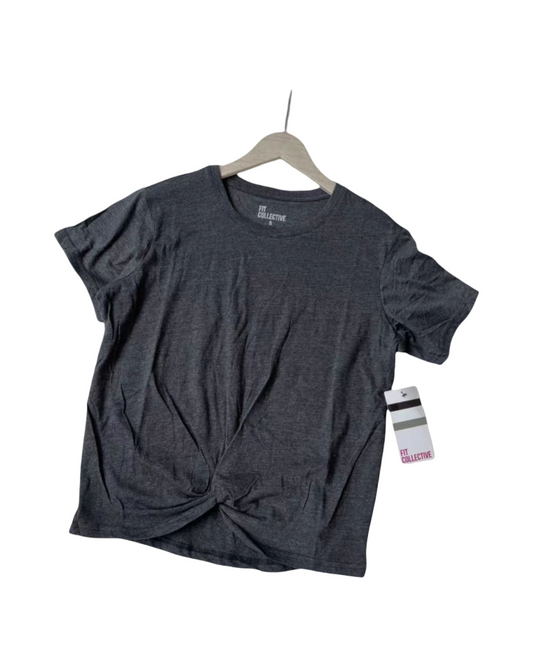 Longline Crew Neck Tee - Women's Short Sleeve Casual Cotton T-Shirt