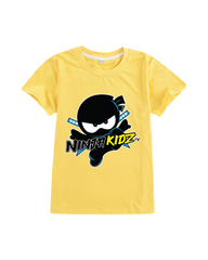 Ninja Printed Short Sleeve Tee – 100% Breathable Cotton Everyday Graphic T-Shirt