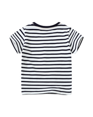 Short Sleeve Striped Cotton Tee-Dinosaur & Truck Summer Kids Tops