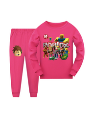 2-Piece Roblox Graphic Kids Long Sleeve Pullover and Track Pants Set