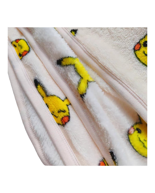 Ultra-Soft Pikachu Printed Fleece Kids Blanket
