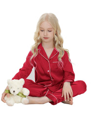 Satin Pyjamas Soft Button Up Nightwear Set