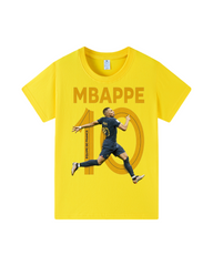 Soccer Superstar Mbappé Graphic Kids Short Sleeve Cotton Tee