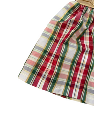 Vintage Plaid Sleeveless Sundress – Classic Tartan Bow Accent Toddler & Girls Dress