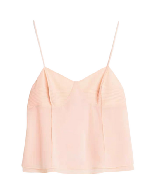 Sleeveless Satin Camisole Tank Top with Spaghetti Straps - Elegant V-Neck Party Cami