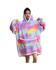 Women'S Wearable Blanket Hoodie Cozy Wearable Blanket with Pocket